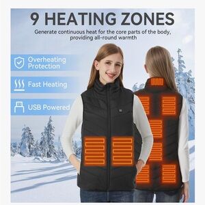 Women's Black Heated Vest (Battery Not Included)